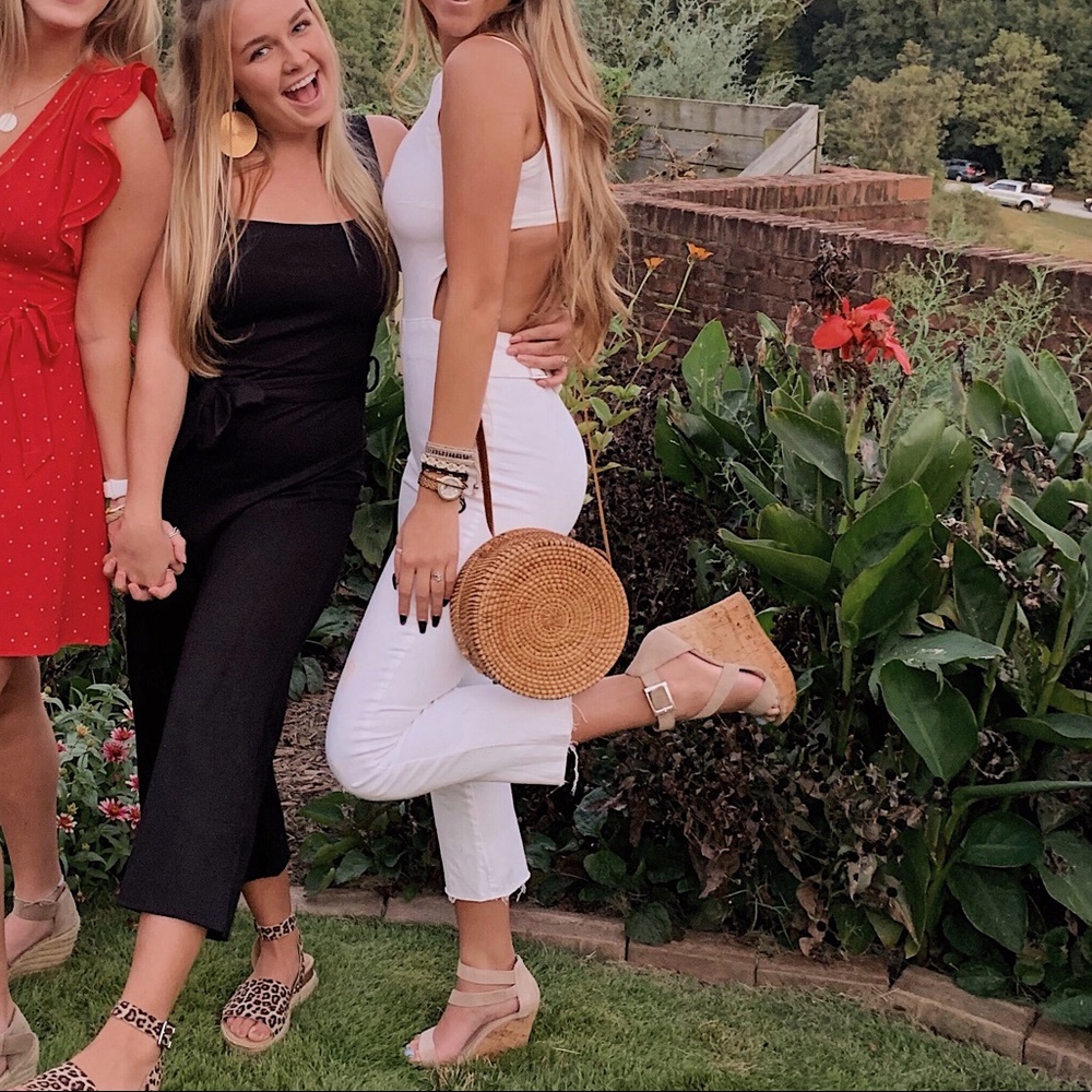 White Denim Jumpsuit
